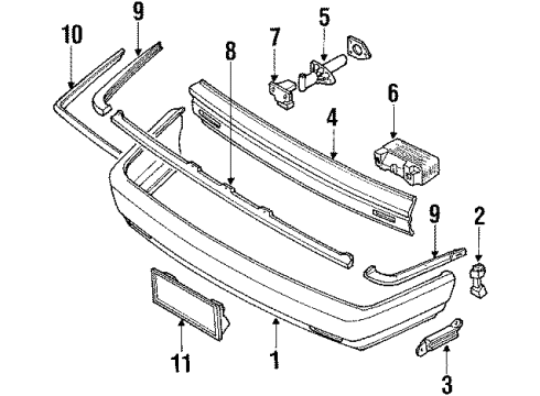 Audi 443-807-287-A-01C License Bracket