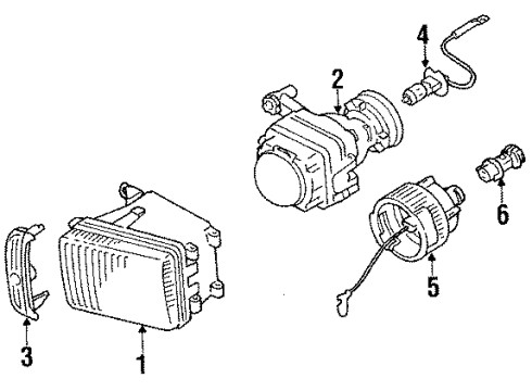 Audi 441-941-723 Fog Lamp Assembly