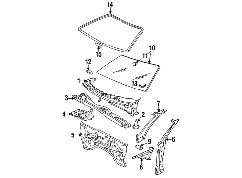 Audi 893-845-099-M Glass