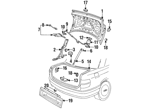 Audi 443-853-742-2ZZ Nameplate