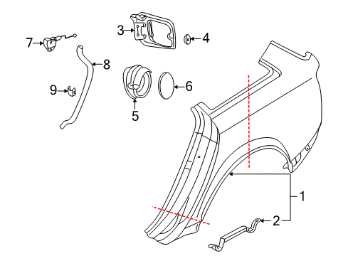 Audi 4D0-862-165 Release Cable