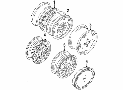 Audi 893-601-025-A-0A9 Wheel, Alloy