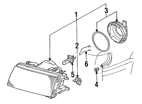 Audi 893-941-029-G Headlamp Assembly