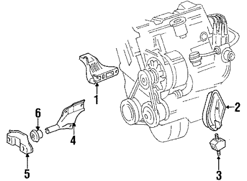 Audi 893-199-335-A Engine Bracket