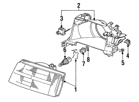 Audi 4A0-941-030-E Composite Headlamp