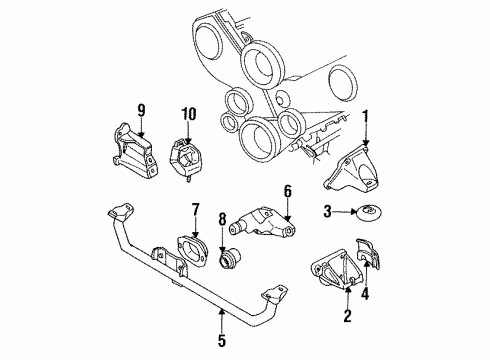 Audi 4A0-199-352-A Engine Bracket