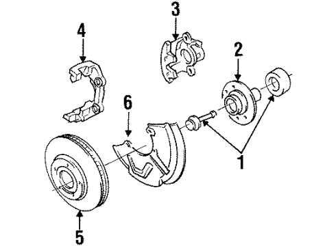 Audi 4A0-615-124-A Caliper