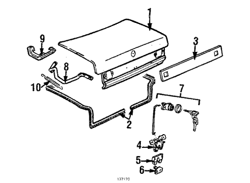 Audi 443-827-505 Lock