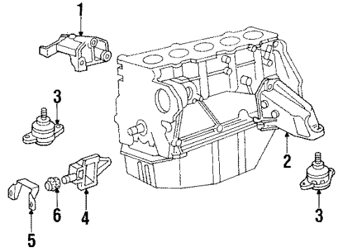 Audi 893-199-308-B Engine Bracket