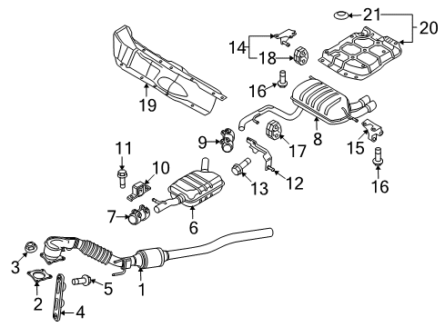 Audi 5N0-253-409-N Muffler