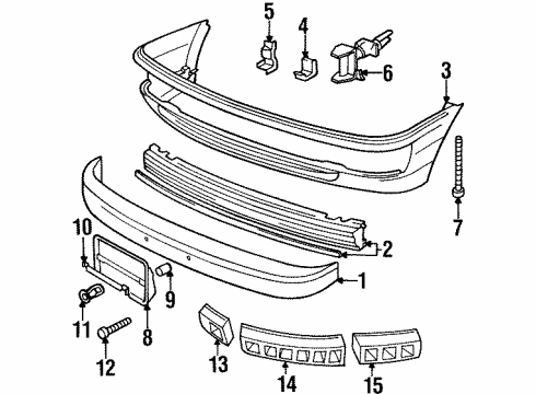 Audi 8A0-807-111-J-GRU Bumper Cover