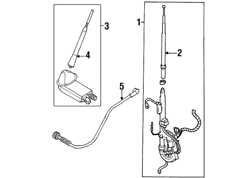 Audi 4A9-051-501-B Antenna Assembly