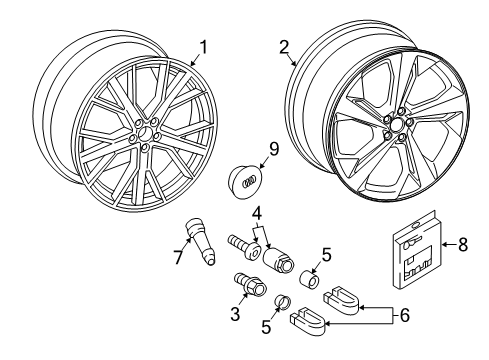 Audi 4M0-601-025-BP Wheel, Alloy