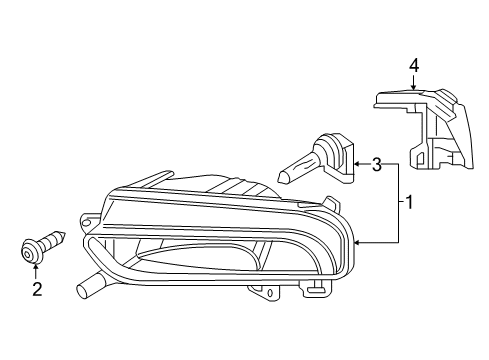 Audi 8V0-941-699-F Fog Lamp Assembly