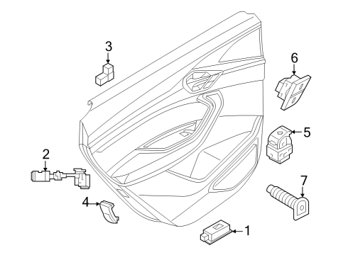 2024 Audi Q8 e-tron Interior Trim - Rear Door