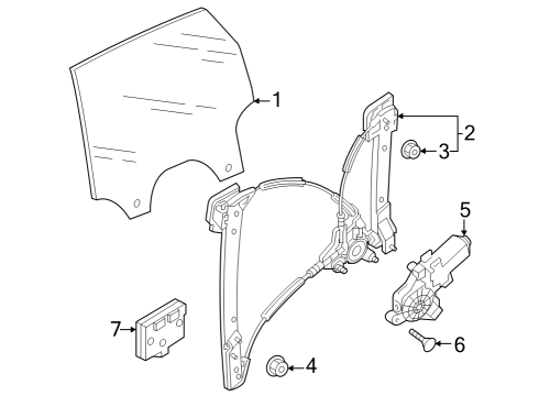 2024 Audi Q8 e-tron Glass - Rear Door