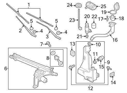 2024 Audi Q8 e-tron Wiper & Washer Components