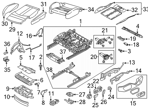 2022 Audi S6 Front Seat Components