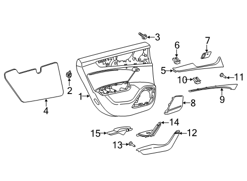 2023 Audi A7 Sportback Interior Trim - Rear Door