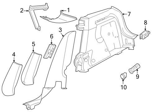 2022 Audi Q4 e-tron Sportback Interior Trim - Quarter Panels