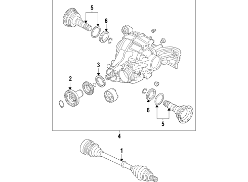 2021 Audi RS6 Avant Rear Axle, Differential, Drive Axles, Propeller Shaft