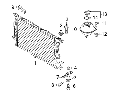 2017 Audi Q3 Quattro Radiator & Components