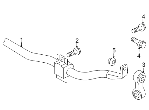 2010 Audi Q5 Rear Suspension Components, Lower Control Arm, Upper Control Arm, Stabilizer Bar