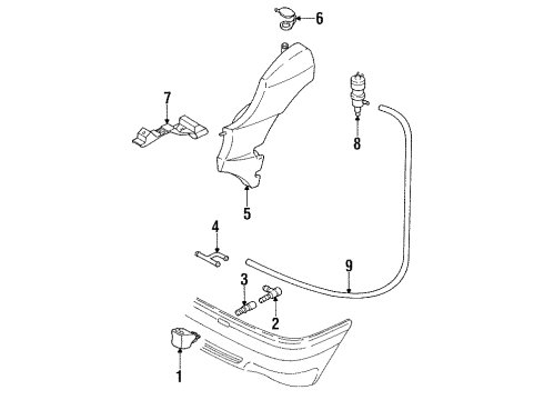 1992 Audi 80 Quattro Washer Components