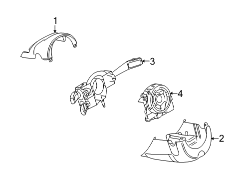 2014 Audi A4 Shroud, Switches & Levers