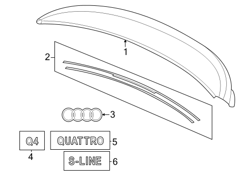 2022 Audi Q4 e-tron Sportback Exterior Trim - Lift Gate