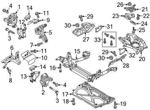 2017 Audi A7 Quattro Engine & Trans Mounting