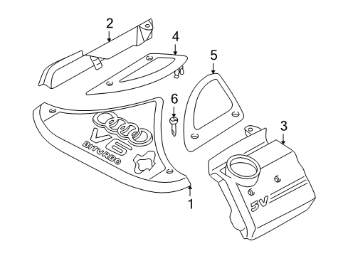 2005 Audi Allroad Quattro Engine Appearance Cover