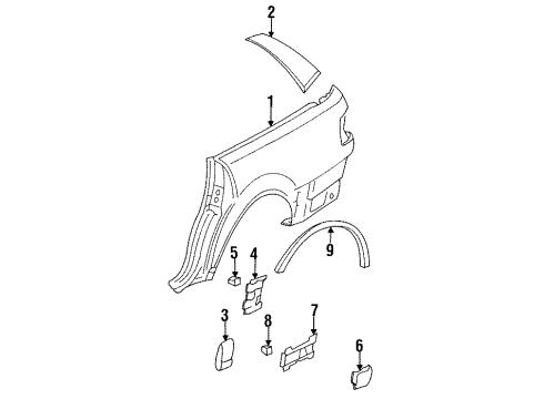 1998 Audi A6 Quattro Quarter Panel & Components