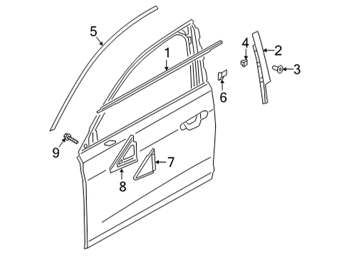 2022 Audi A6 allroad Exterior Trim - Front Door