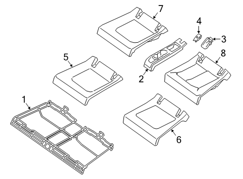 2022 Audi S5 Rear Seat Components