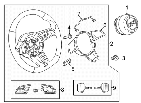 2021 Audi RS5 Steering Column & Wheel, Steering Gear & Linkage