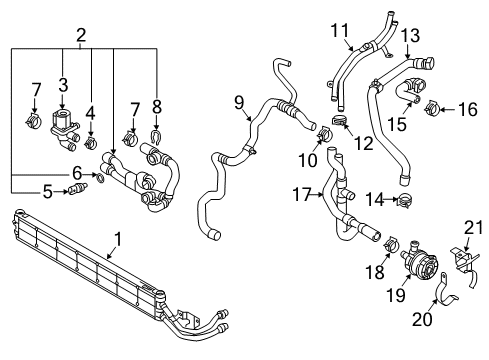 2016 Audi A3 Sportback e-tron Radiator & Components