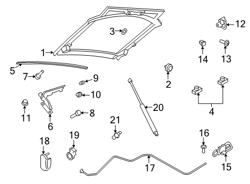 2012 Audi R8 Engine Lid & Components