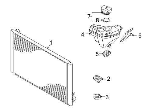 2007 Audi A8 Quattro Radiator & Components