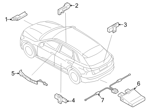 2024 Audi Q8 e-tron Keyless Entry Components