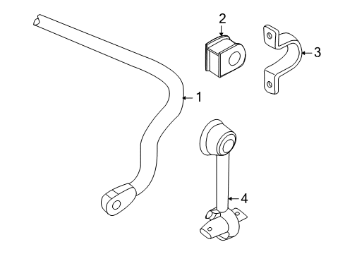 2007 Audi S4 Rear Suspension Components, Lower Control Arm, Upper Control Arm, Stabilizer Bar