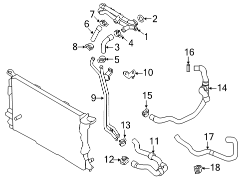 2017 Audi S5 Hoses, Lines & Pipes