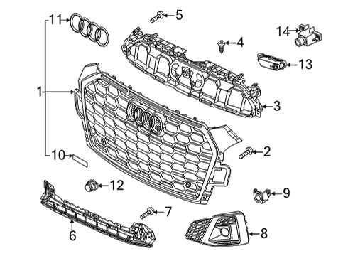 2022 Audi S5 Grille & Components