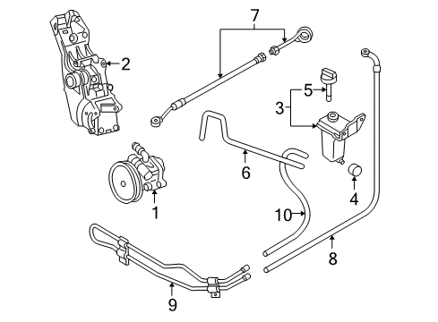 2008 Audi A4 P/S Pump & Hoses, Steering Gear & Linkage