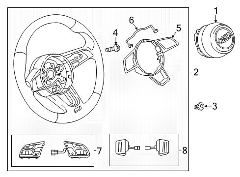 2022 Audi A5 Sportback Steering Column & Wheel, Steering Gear & Linkage