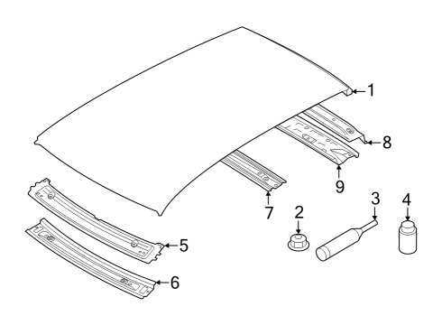 2024 Audi Q8 e-tron Roof & Components