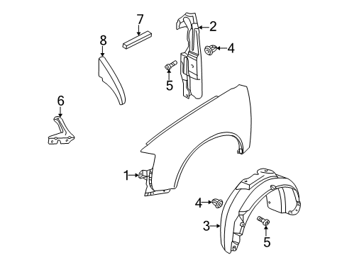 1998 Audi A6 Quattro Fender & Components