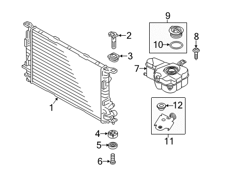 2015 Audi A8 Quattro Radiator & Components, Water Pump, Cooling Fan