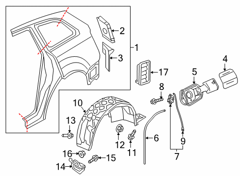 2023 Audi Q7 Quarter Panel & Components