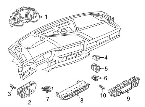 2022 Audi A5 Sportback A/C & Heater Control Units